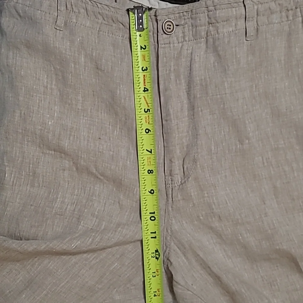 Jos A Bank Reserve Collection 100% Linen Light Khaki Pants size 42x32